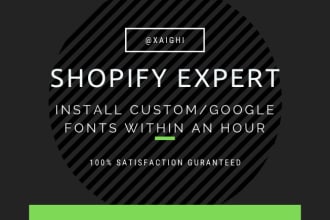 install custom or google font on your shopify store within an hour