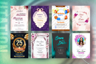 design christmas, wedding, birthday, baby shower invitations, greeting card