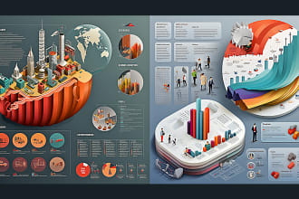 create advanced vector infographics, map illustrations, flowcharts