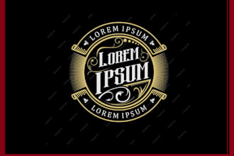 create  vintage retro logo design