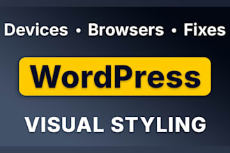 do professional wordpress visual styling and layout fixes