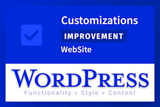 fix, customize, edit a wordpress site