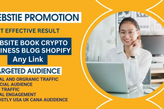 do promote your website, amazon, shopify store, book, crypto in social site