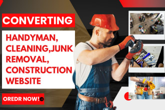 design handyman website, handyman, junk, painting, plumbing, roofing website