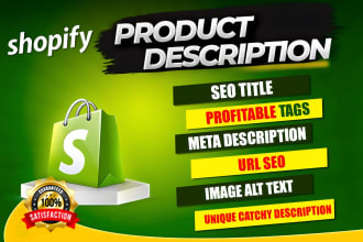 do product description writing that sell for shopify