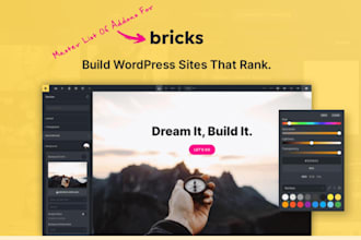 develop professional wordpress website using bricks builder