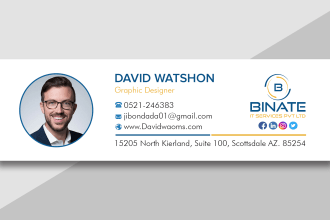 design clickable HTML email signature within 06 hours
