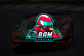 create mascot emblem logo for automotive racing team