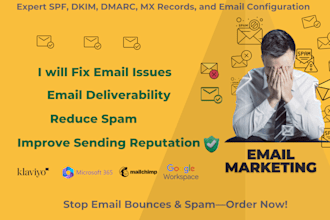 fix email issues, improve deliverability with dns, spf, dkim, dmarc