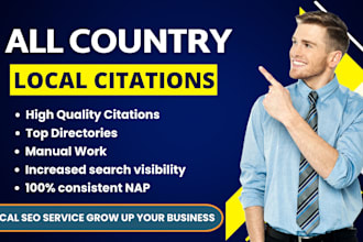 do 300 aus USA uae UK india canada local citations and directory submission