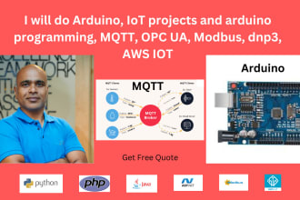 do arduino, iot projects and arduino programming, mqtt, opc ua, modbus, dnp3