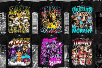 design a crazy vintage style bootleg rap tee for you