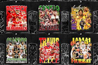 create unique vintages 90s nba NFL t shirt your merch