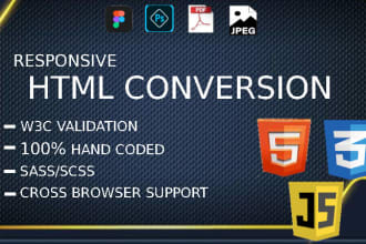 covert figma to html, psd to html, jpeg to html