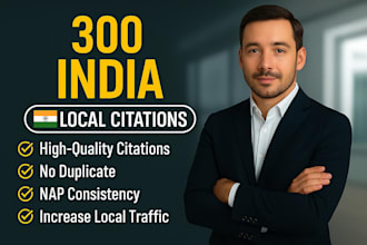 do 300 india local citations and directory submission