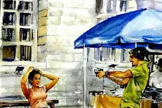 illustrate anything in watercolor style