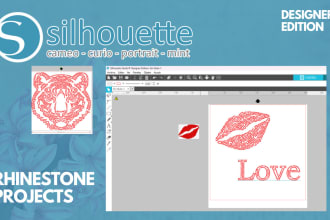 do a customized rhinestone design for your silhouette cameo