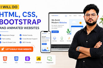 do custom coding HTML CSS bootstrap and animated websites