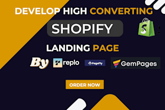 create your shopify landing page with replo, pagefly and gempages
