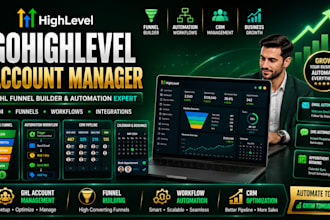 be gohighlevel account manager, ghl funnel builder and do automation