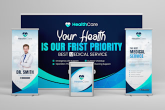 design trade show banner, backdrop, and display advertising
