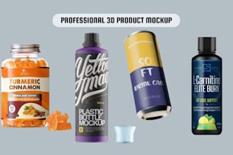 design  professional realistic 3d product mockup