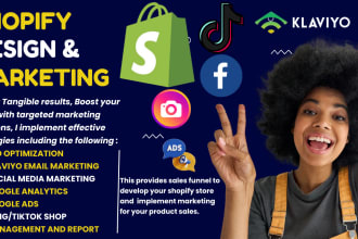 shopify dropshipping, shopify marketing,  klaviyo, printify, print on demand