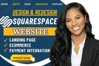 design squarespace website,  squarespace website redesign and squarespace SEO