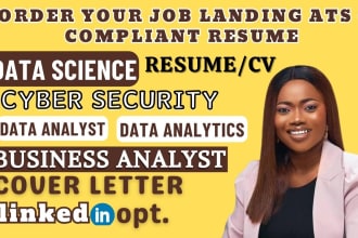 create a data science resume, data analyst analytics, cyber security,tech resume