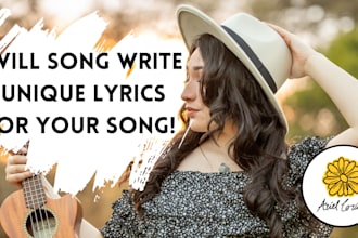 be your professional songwriter chorus, verse, bridges