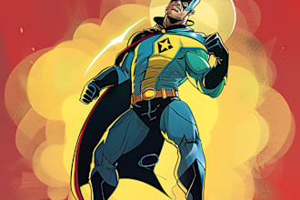 create  superhero characters  for you and friendship portrait
