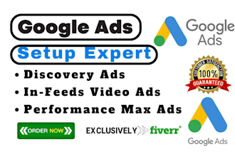 setup google discovery ads in feed video ads and performance max ads
