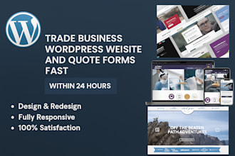 create trade business wordpress website and quote forms fast