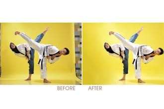 remove the background or retouch and enhance your portrait