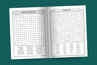 make word search puzzles, and math workbooks for KDP