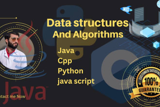 do data structure and algorithms task related to python , java, cpp programming