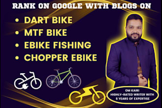 write captivating ebike and dart ebike content