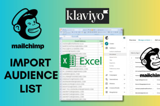 import leads from excel to mailchimp klaviyo