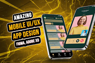 provide amazing UI UX mobile app design in figma or adobe xd