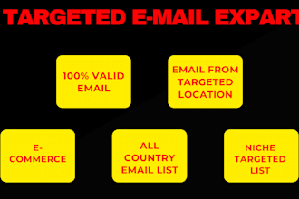 provide niche targeted email list for email marketing