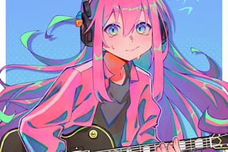 draw anime character or fanarts