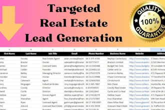 build targeted real estate agents, realtors and broker email list