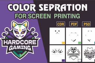 do color separation for screen printing design quickly