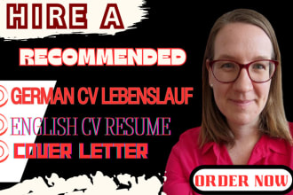 do updated german cv lebenslauf, resume writing to  applied for your dream job