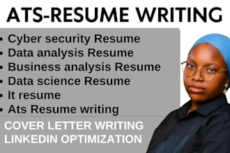 write cyber security data analyst business analyst data science resume writing