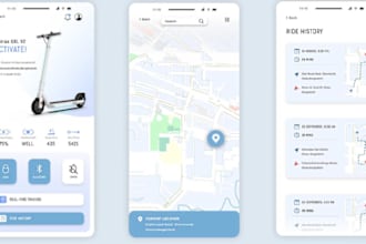 develop electric scooter and electric bike app for both android and IOS with web