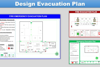 design fire emergency evacuation plan according to your needs