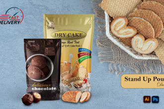 design unique creative pouch bag, food packaging design