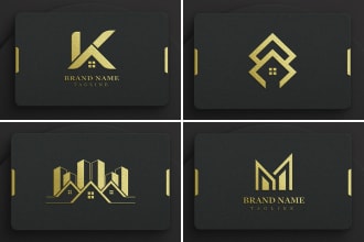 do modern real estate realtor property luxury logo design