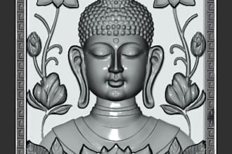 do 3d mural art and prop modeling for 3d printing